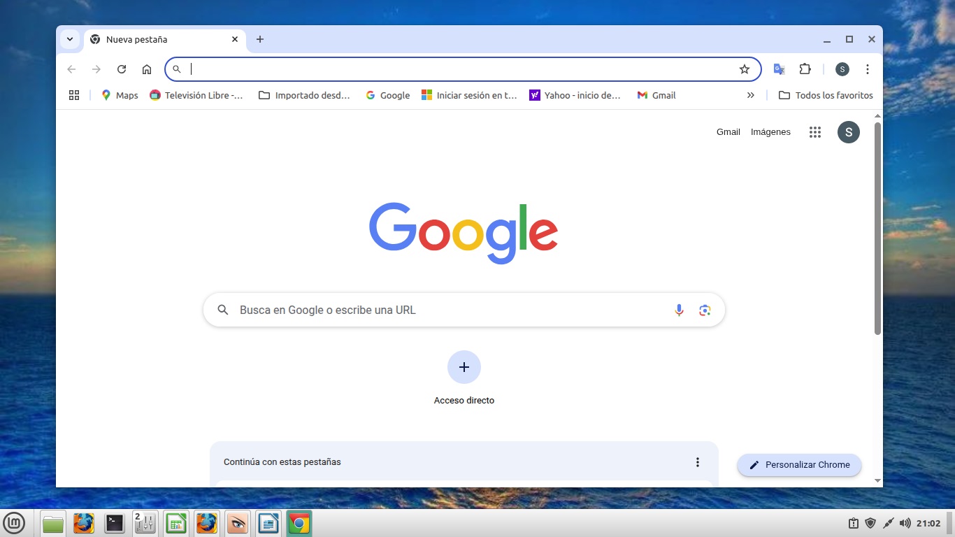 Navegador web en Linux Mint