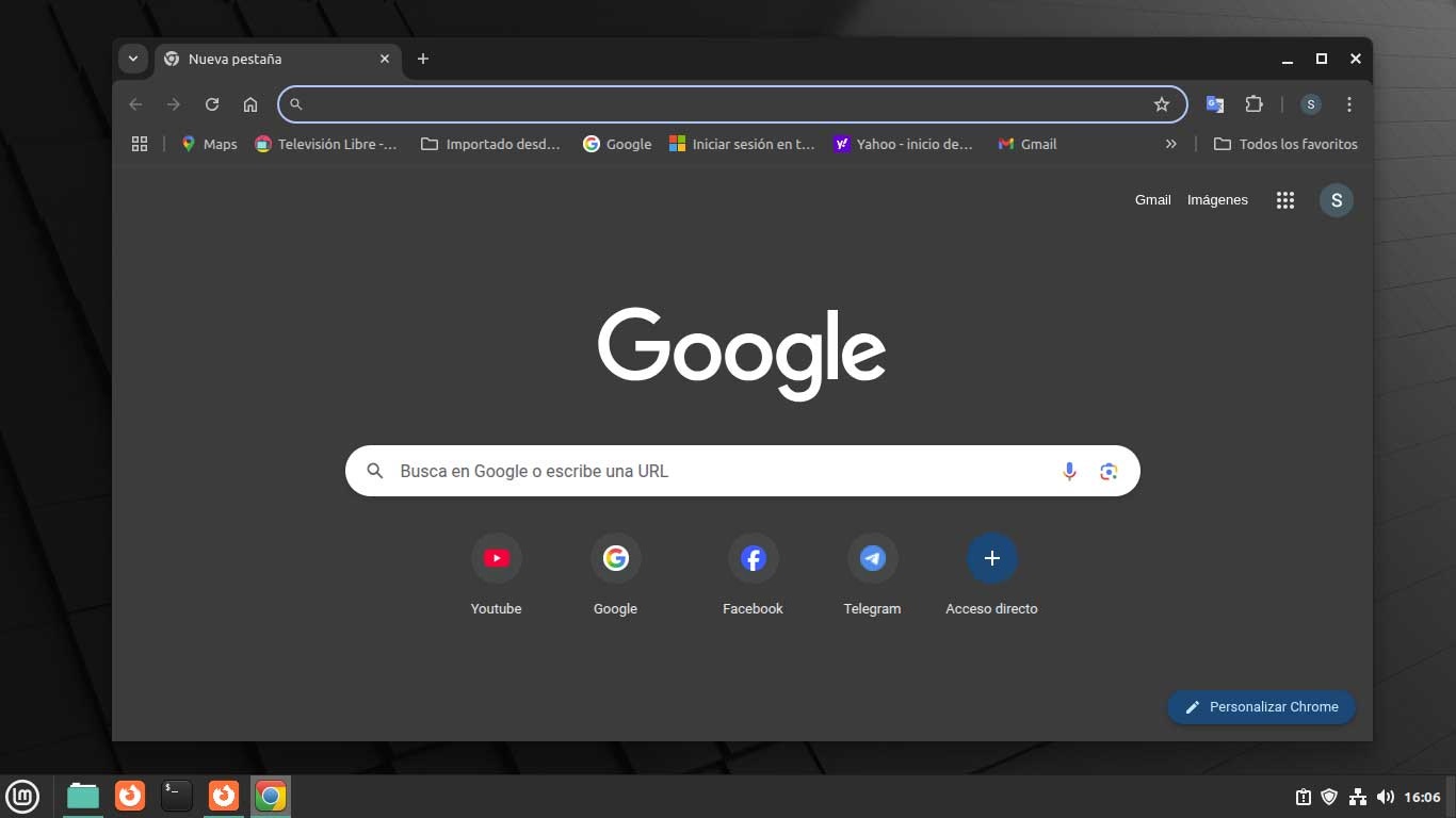 Navegador web en Linux Mint